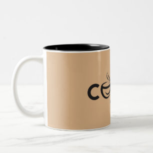Tasse 2 Couleurs Modèle de logo Wordmark