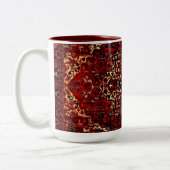 Tasse 2 Couleurs Modèle de tapis oriental en rouge foncé (Gauche)