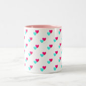 Tasse 2 Couleurs Modèle Deux Cœurs (Centre)