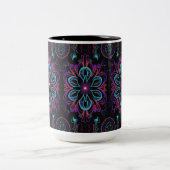 Tasse 2 Couleurs Modèle floral Abstrait dynamique (Centre)