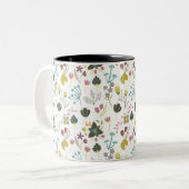 Tasse 2 Couleurs Modèle floral cool (Devant gauche)