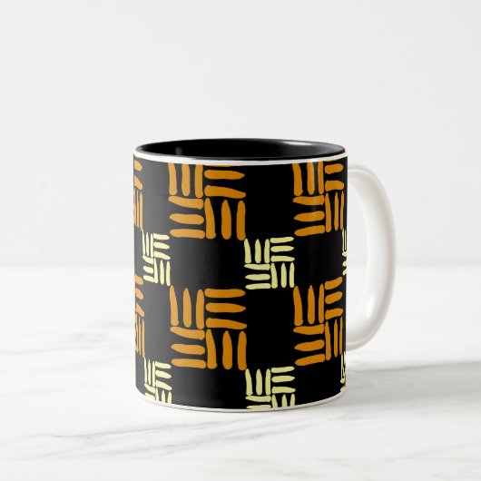 Tasse 2 Couleurs Modèle floral impressionnant (Devant droit)