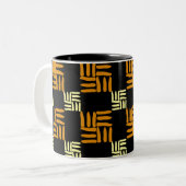 Tasse 2 Couleurs Modèle floral impressionnant (Devant gauche)