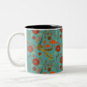 Tasse 2 Couleurs Modèle floral unique (Gauche)