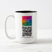Tasse 2 Couleurs Modèle simple moderne de logo commercial Code QR (Gauche)
