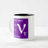 Tasse 2 Couleurs Modèle standard (neutrino de tau) (Devant gauche)