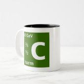 Tasse 2 Couleurs Modèle standard (quark de charme) (Devant gauche)