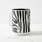 Tasse 2 Couleurs Modèle Zèbre (Devant gauche)