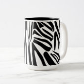 Tasse 2 Couleurs Modèle Zèbre (Devant droit)