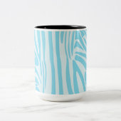 Tasse 2 Couleurs Modèle Zèbre Bleu (Centre)