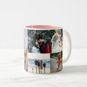 Tasse 2 Couleurs Modern 7 Photo Collage Modèle (Devant droit)