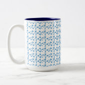 Tasse 2 Couleurs Modern Blue Floral Motif (Gauche)