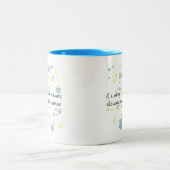 Tasse 2 Couleurs Modern Calm Comfort Soft Aesthetic Flower Quote (Centre)