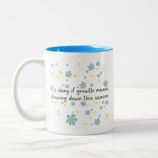 Tasse 2 Couleurs Modern Calm Comfort Soft Aesthetic Flower Quote (Gauche)