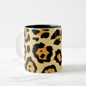 Tasse 2 Couleurs Modern Cheetah Spots Pattern (Devant gauche)