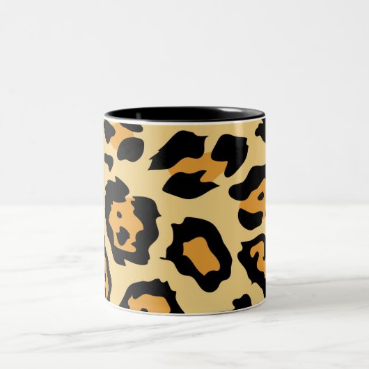 Tasse 2 Couleurs Modern Cheetah Spots Pattern (Centre)