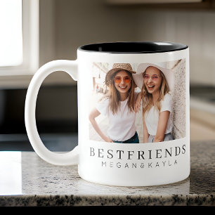 Tasse 2 Couleurs Modern Chic Best Friends BFF Photo