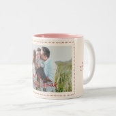 Tasse 2 Couleurs Modern Classic Christmas Photo Elegant (Devant droit)