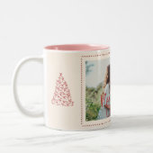 Tasse 2 Couleurs Modern Classic Christmas Photo Elegant (Gauche)