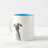 Tasse 2 Couleurs Modern Custom Pet Photo | Meeko (Devant gauche)