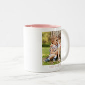 Tasse 2 Couleurs Modern Cute Meilleure Maman Ever Enfants Noms Phot (Devant droit)