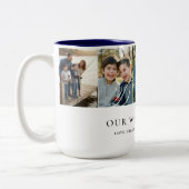 Tasse 2 Couleurs Modern Dad Photo Collage Fathers Day keepsake Gift (Gauche)