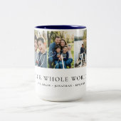 Tasse 2 Couleurs Modern Dad Photo Collage Fathers Day keepsake Gift (Centre)