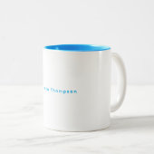Tasse 2 Couleurs Modern Elegant Plain Simple Professional Name (Devant droit)