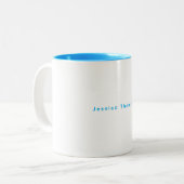 Tasse 2 Couleurs Modern Elegant Plain Simple Professional Name (Devant gauche)