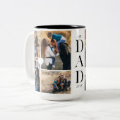 Tasse 2 Couleurs Modern Gift For Dad Custom Photo Collage Keepsake (Devant gauche)