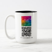 Tasse 2 Couleurs Modern QR Code Business Company Logo Template (Gauche)