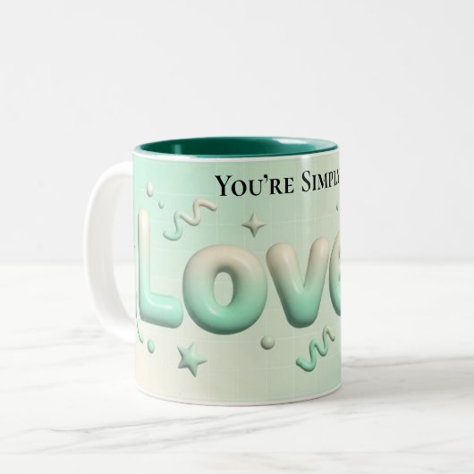 Tasse 2 Couleurs Modern Script Lovely Aesthetic Custom Name (Devant gauche)