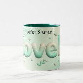 Tasse 2 Couleurs Modern Script Lovely Aesthetic Custom Name (Centre)