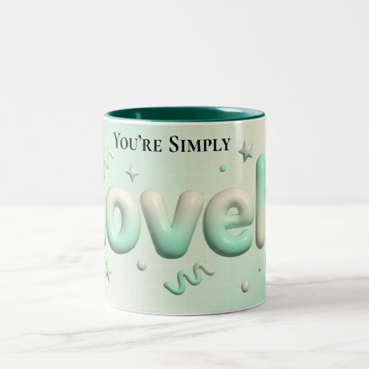 Tasse 2 Couleurs Modern Script Lovely Aesthetic Custom Name (Centre)