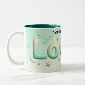 Tasse 2 Couleurs Modern Script Lovely Aesthetic Custom Name (Gauche)