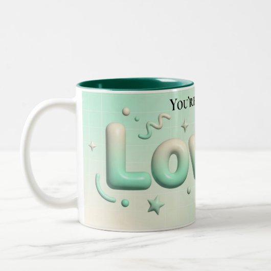 Tasse 2 Couleurs Modern Script Lovely Aesthetic Custom Name (Gauche)