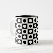 Tasse 2 Couleurs Moderne Abstrait Noir & Blanc (Devant gauche)