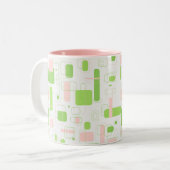 Tasse 2 Couleurs Moderne du Moyen-siècle rétro géométrique (Devant gauche)