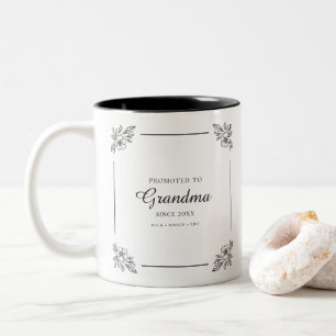Tasse 2 Couleurs Moderne Élégant Floral Première fois Grand-mère Ke