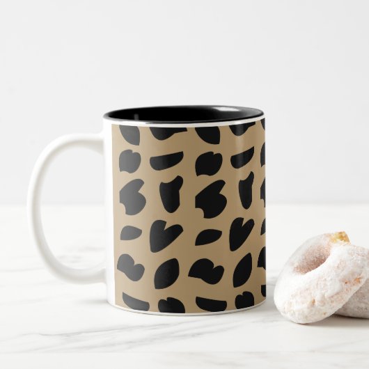 Tasse 2 Couleurs Moderne élégant Motif Leopard tendance (Avec donut)