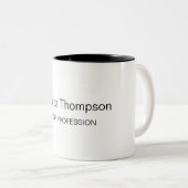 Tasse 2 Couleurs Moderne élégant Plain Simple Professionnel (Devant droit)