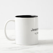 Tasse 2 Couleurs Moderne élégant Plain Simple Professionnel (Gauche)