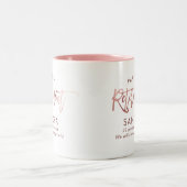 Tasse 2 Couleurs Moderne Élégant Script Rose Or joyeuse retraite (Centre)