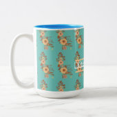 Tasse 2 Couleurs Moderne Floral Boho  (Gauche)