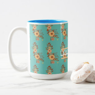 Tasse 2 Couleurs Moderne Floral Boho 
