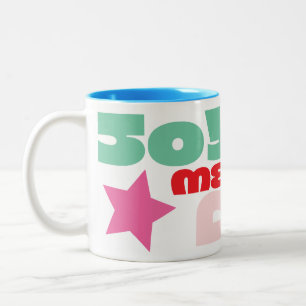 Tasse 2 Couleurs MODERNE lumineuse colorée Joie Merry Amour