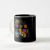Tasse 2 Couleurs Moderne Mardi Gras (Devant gauche)