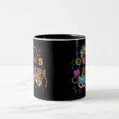 Tasse 2 Couleurs Moderne Mardi Gras (Centre)