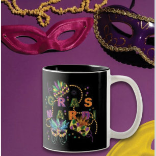 Tasse 2 Couleurs Moderne Mardi Gras