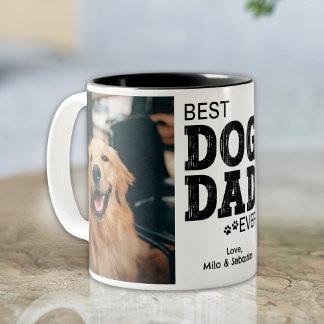Tasse 2 Couleurs Moderne Meilleur Chien Papa Jamais Personnalisé Ph